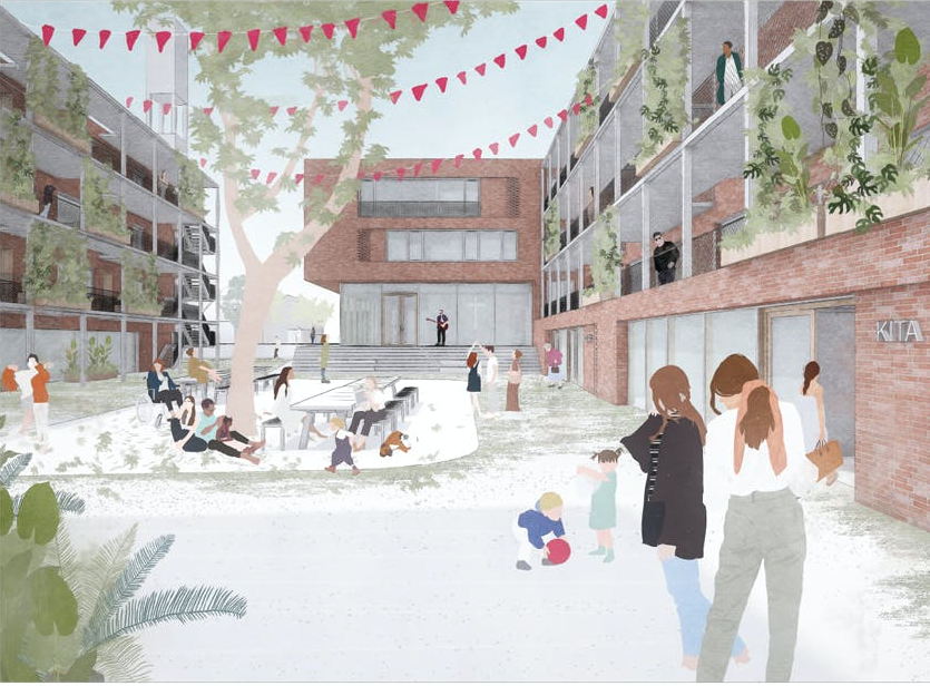 Visualisierung vom Bauprojekt Ansgar to Huus.