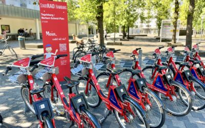 Erste StadtRad-Station am Tegelsbarg